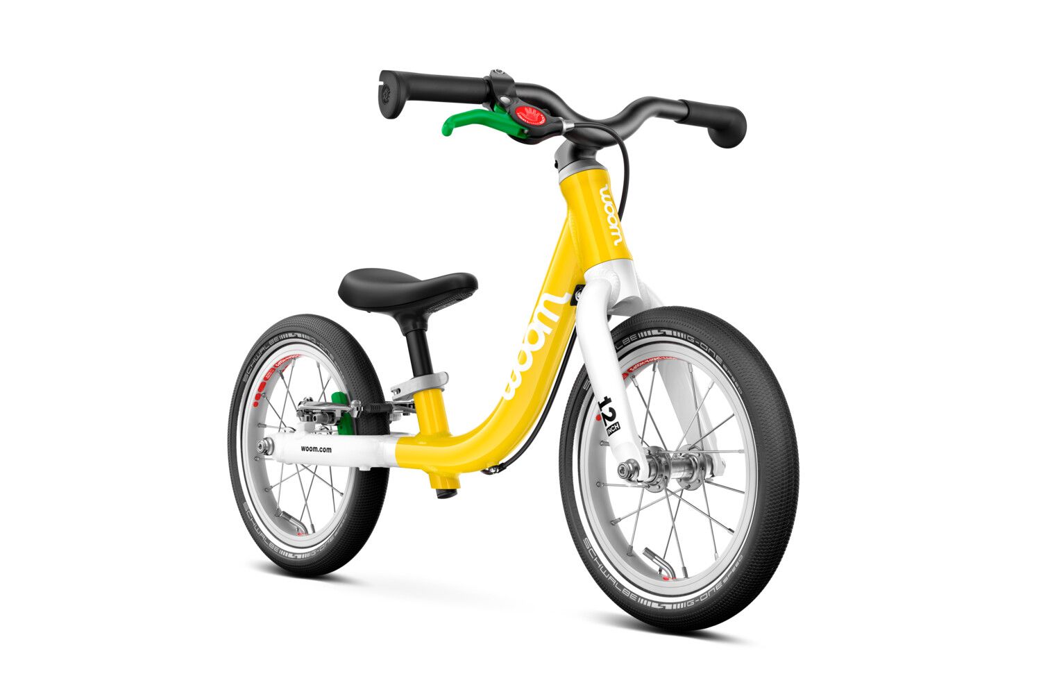 Woom GO 1 lasten potkupyörä 12" - Keltainen
